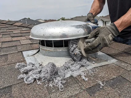 Cleaning Dryer Vent On Roof in Foxborough