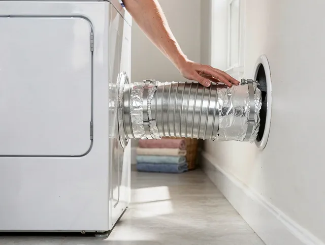 Professional dryer vent hose installation by Foxborough Dryer Vent Cleaning in Foxborough
